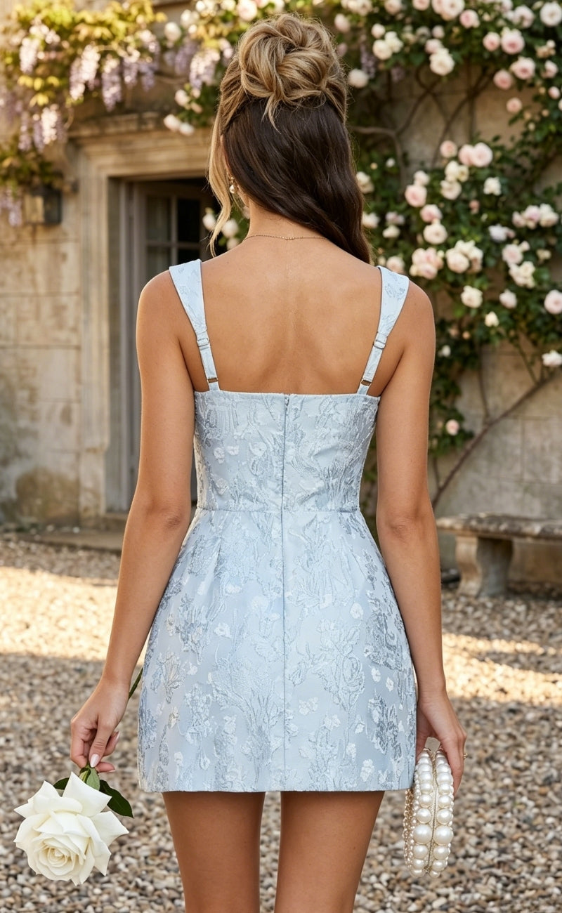 Jacquard Bodycon Square Neck Pocket Tight Homecoming Dresses