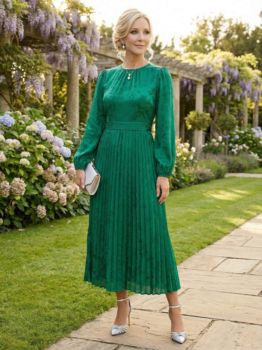 Mother of the Bride & Groom Dress A Line Corset Pleats Scoop Neck Chiffon