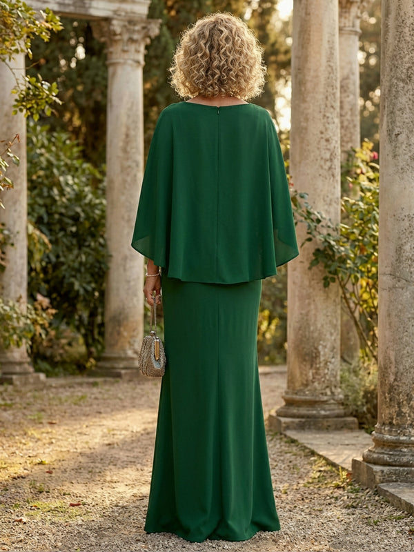 Mother of the Bride & Groom Dress Formal Gown Mermaid Corset Satin with Pockets