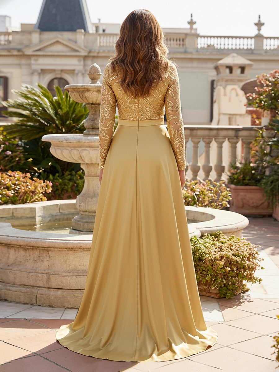 Mother of the Bride & Groom Pantsuits A Line Pleats V Neck Corset Satin