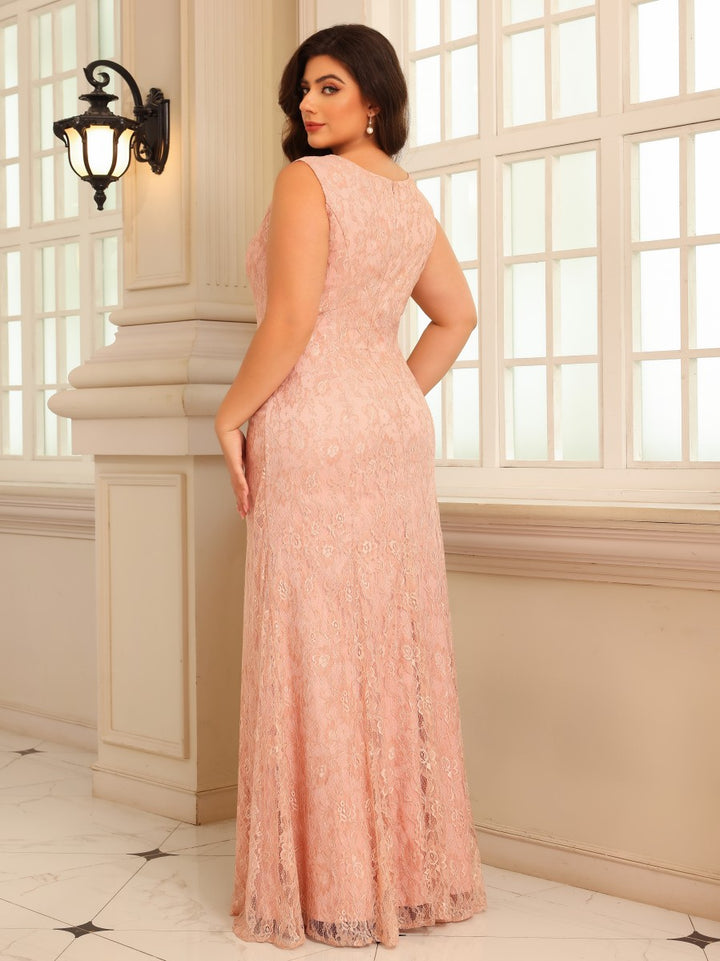 Laces Sheath Scoop Neck Floor Length Mother of the Bride Dresses