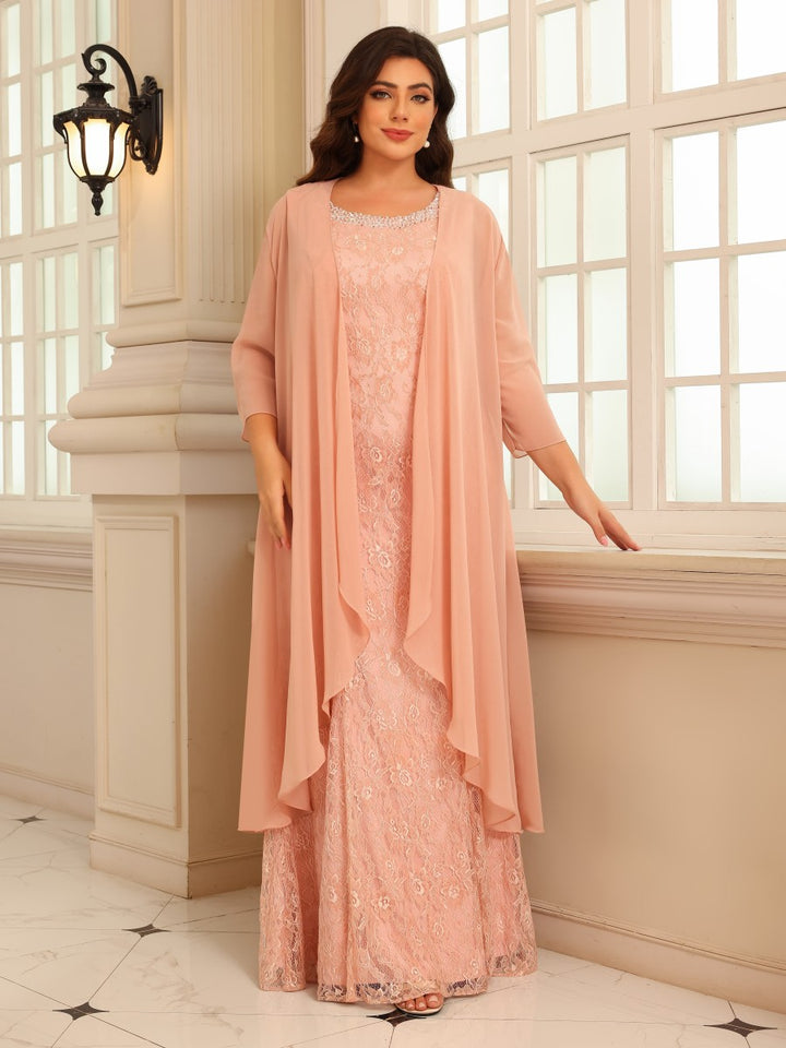 Laces Sheath Scoop Neck Mother of the Bride Dresses
