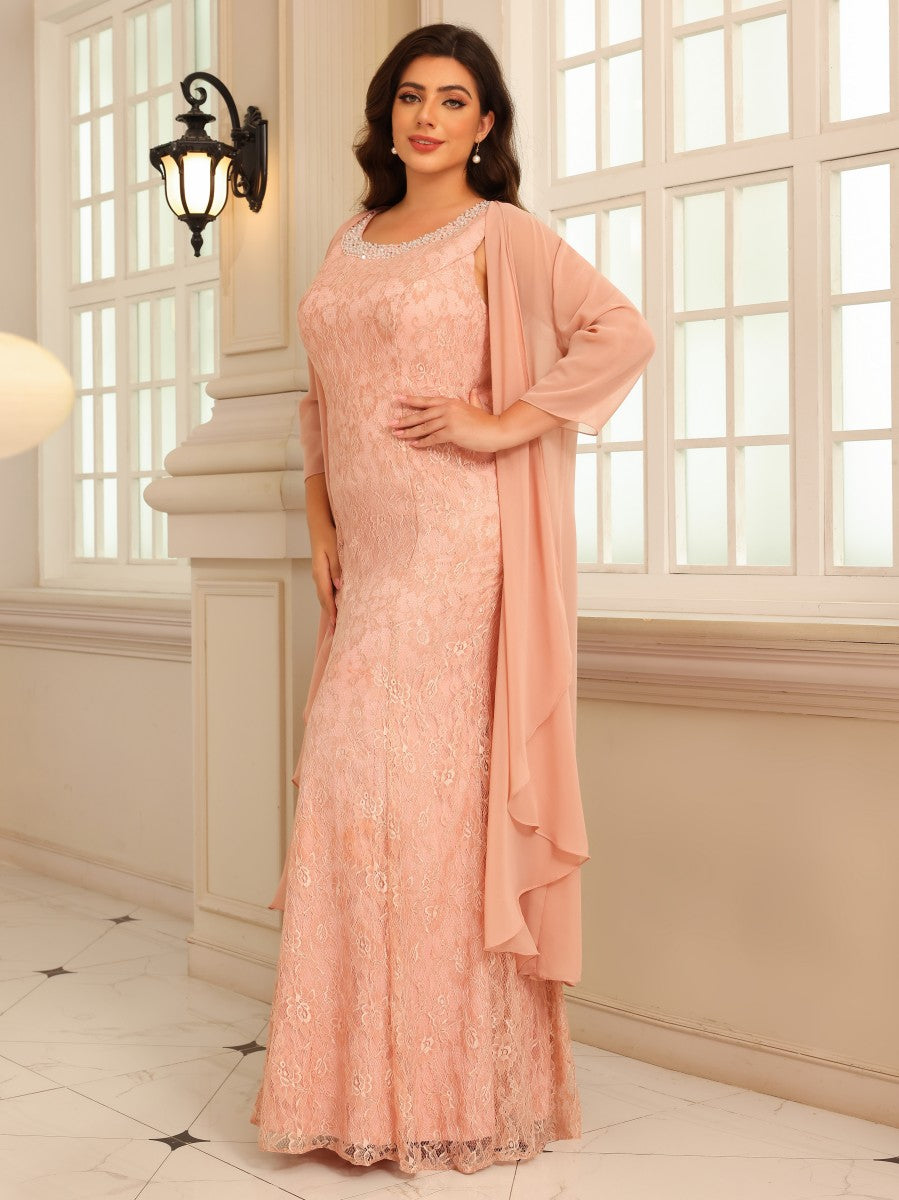 Laces Sheath Scoop Neck Mother of the Bride Dresses