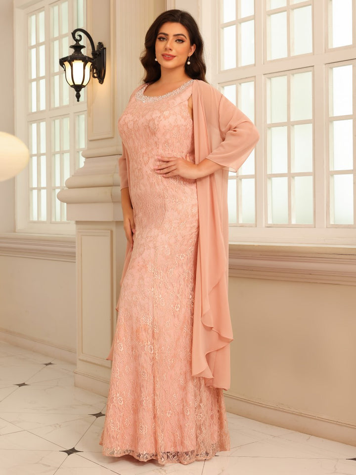 Laces Sheath Scoop Neck Mother of the Bride Dresses