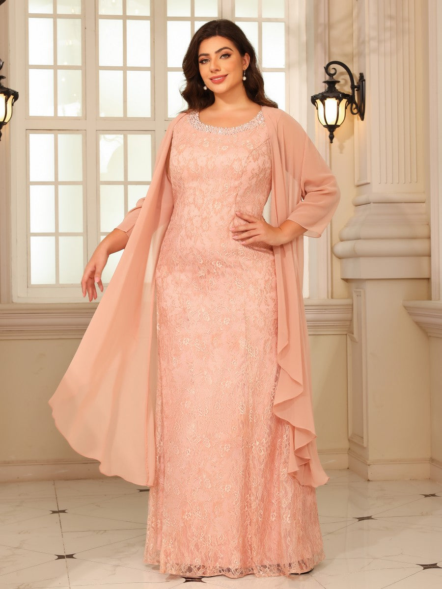 Laces Sheath Scoop Neck Mother of the Bride Dresses