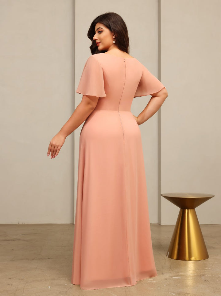Chiffon A Line Square Neck Mother of the Bride Dresses