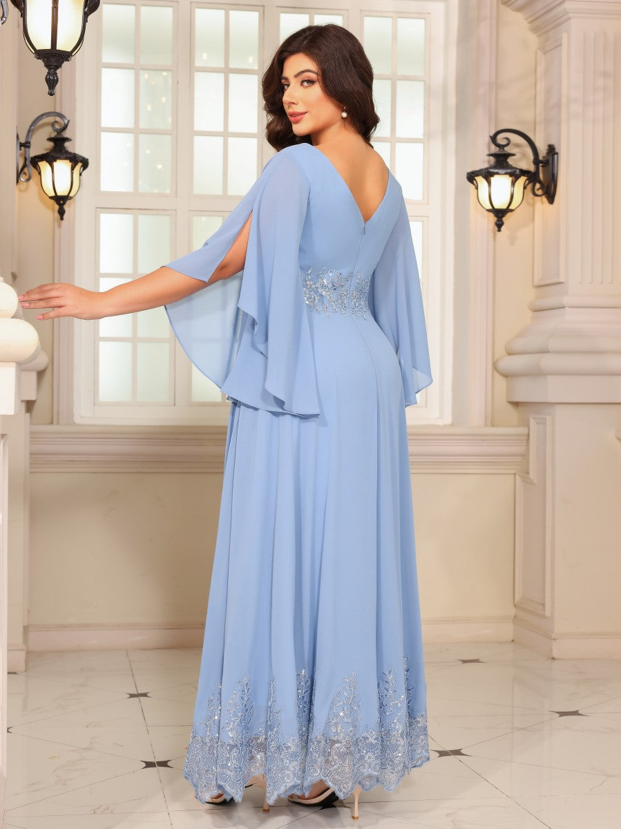 Chiffon A Line Scoop Neck Mother of the Bride Dresses