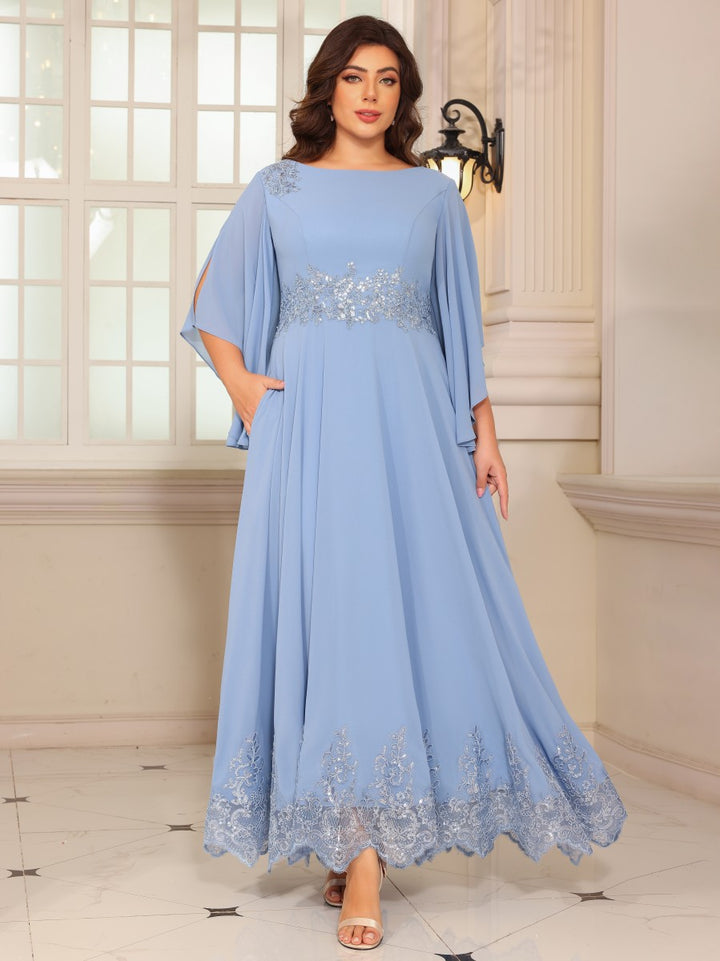 Chiffon A Line Scoop Neck Mother of the Bride Dresses