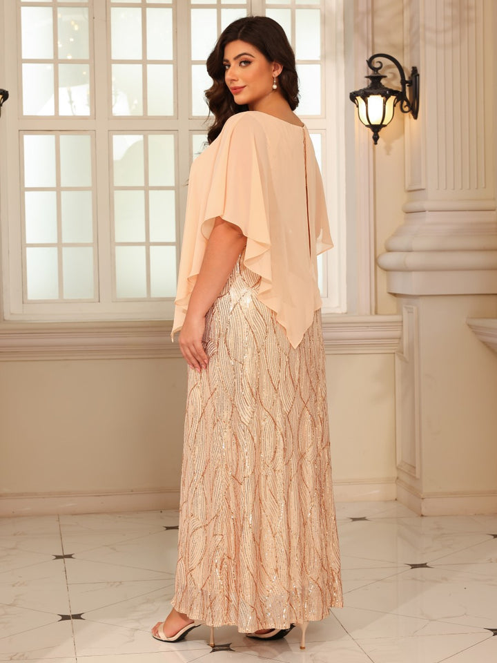 Sequin Sheath Scoop Neck Floor Length Mother of the Bride Dresses