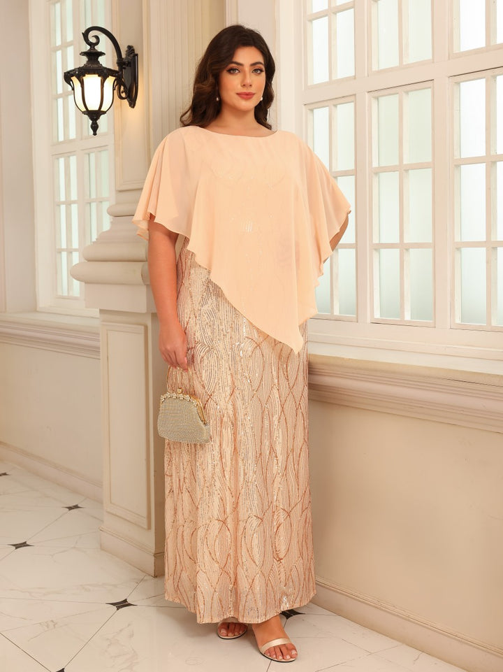 Sequin Sheath Scoop Neck Floor Length Mother of the Bride Dresses