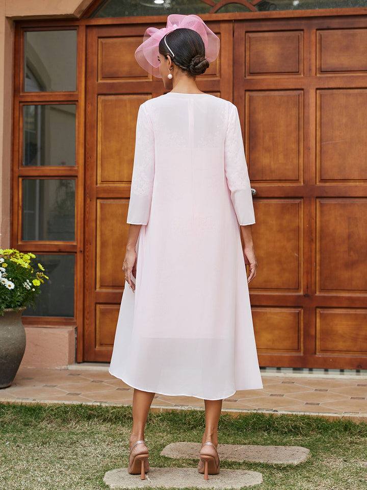2 Pieces Chiffon Lace Appliques Mother of the Bride Dresses