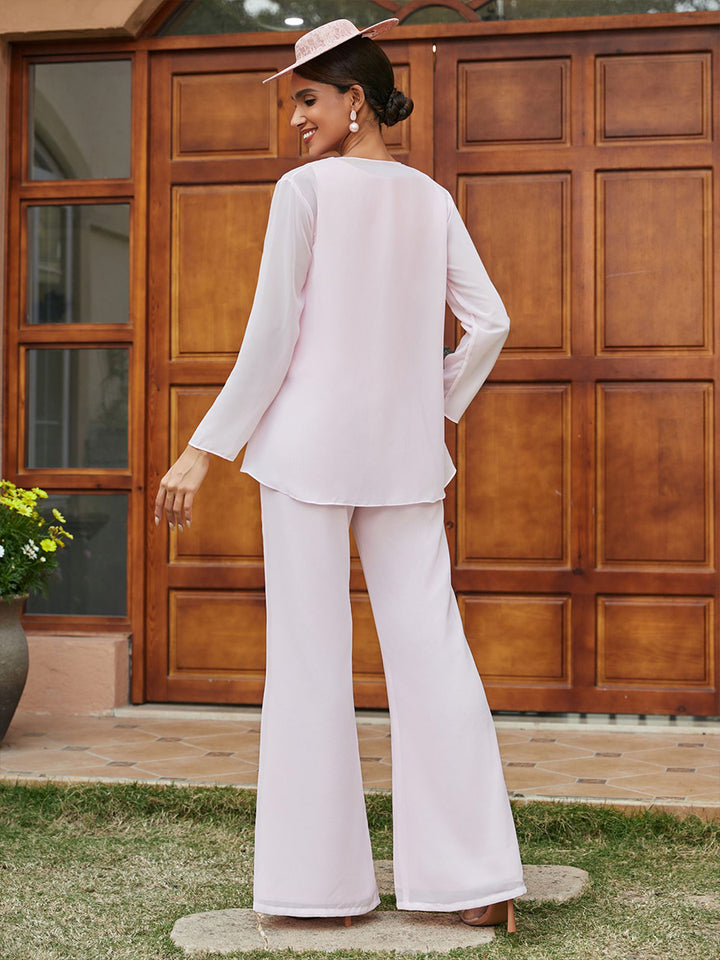 2 Pieces Chiffon Mother of the Bride & Groom Pantsuit