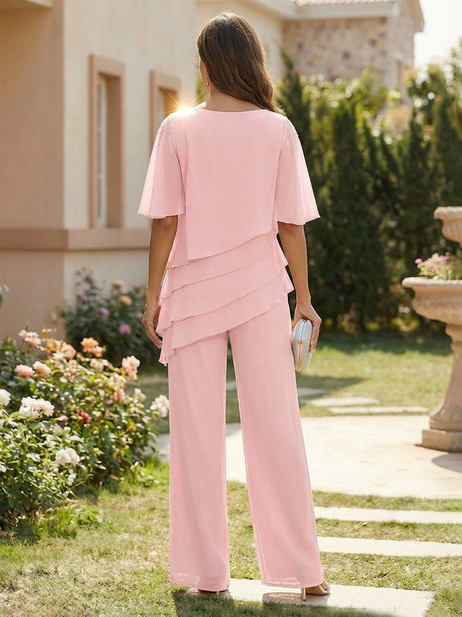 Chiffon Layered Mother of the Bride & Groom Pantsuit