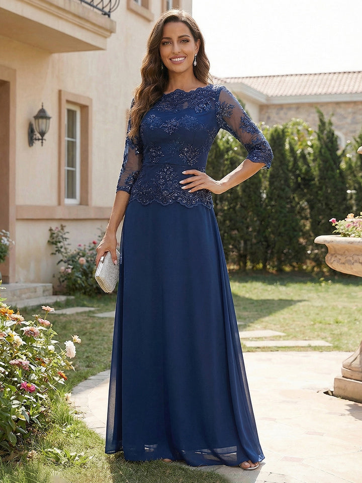 Beadings Embroidery Tulle A Line Mother of the Bride Dresses