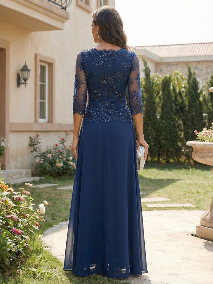 Beadings Embroidery Tulle A Line Mother of the Bride Dresses