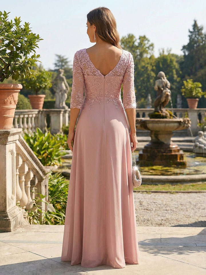 Chiffon Sweetheart A Line Lace Appliques Mother of the Bride Dresses