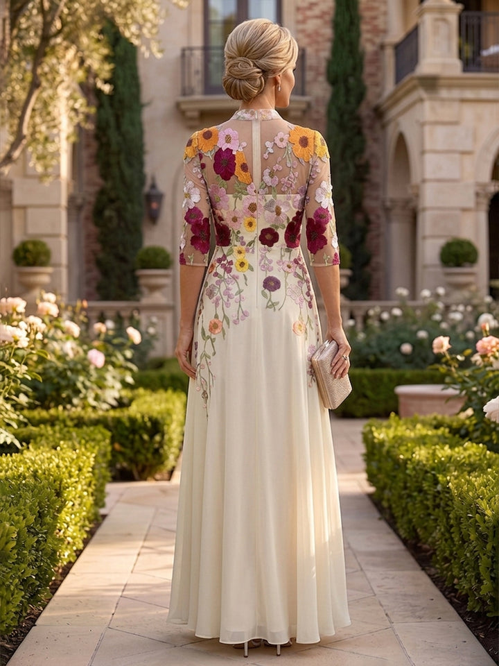 Embroidery A Line V Neck Ruched elegant Mother of the Bride Dresses