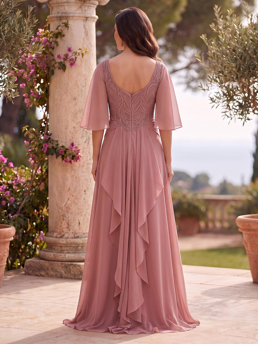 Chiffon A Line Sweetheart Lace Appliques Ruched  Mother of the Bride Dresses