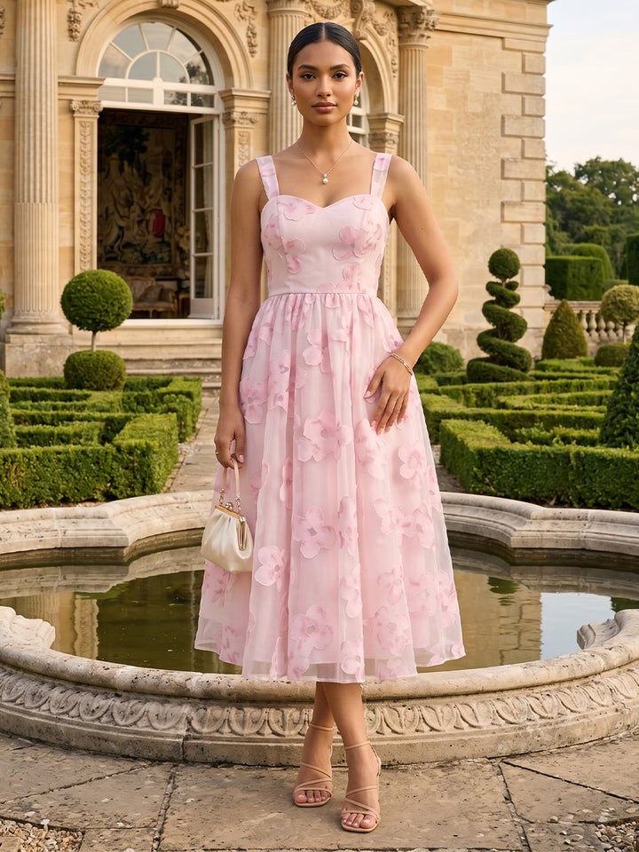 Tulle A Line Sweetheart Spaghetti Straps Formal Dresses