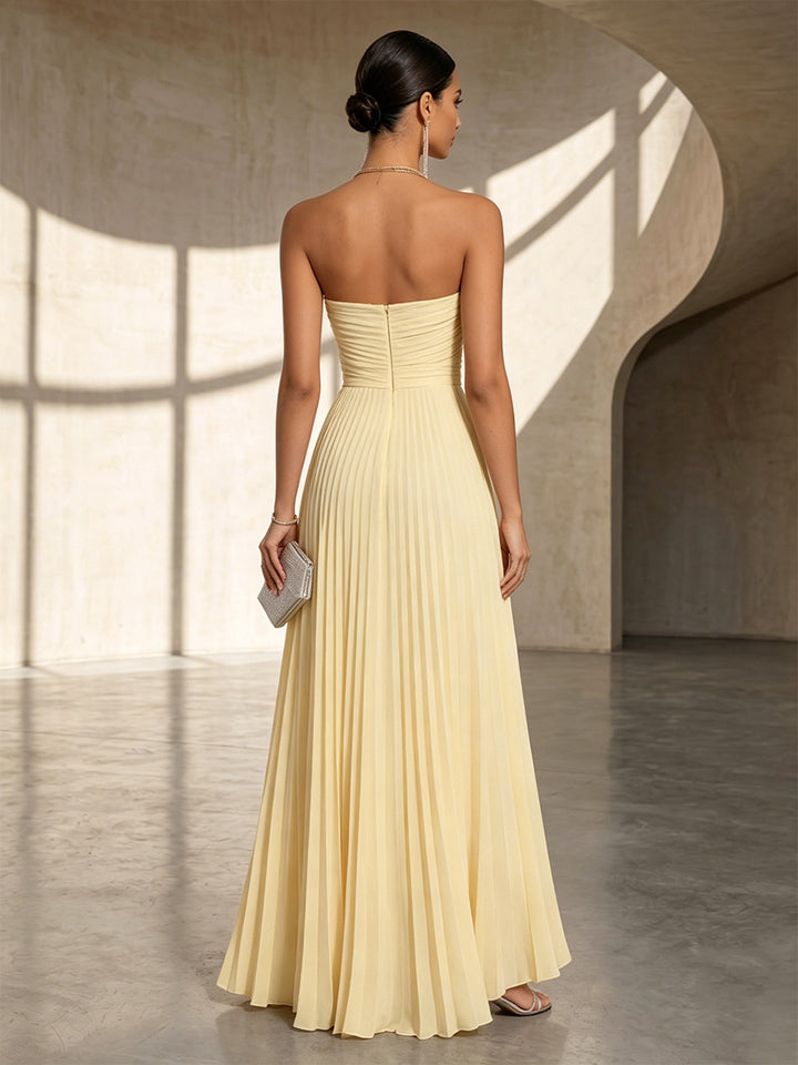 Chiffon A Line Off the Shoulder Ruffles Formal Dresses