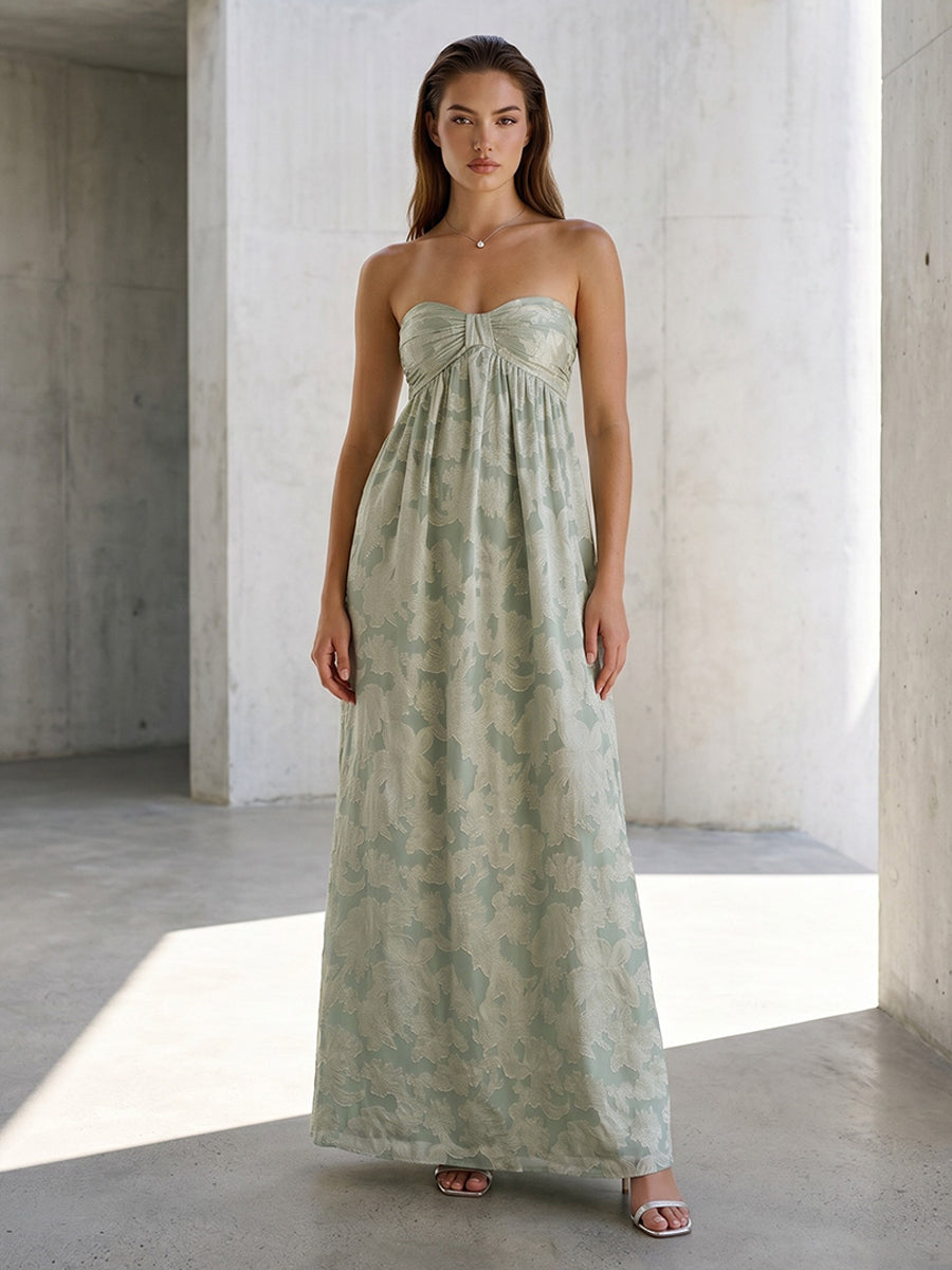 Chiffon A Line Sweetheart Ruched High Waist Formal Dresses