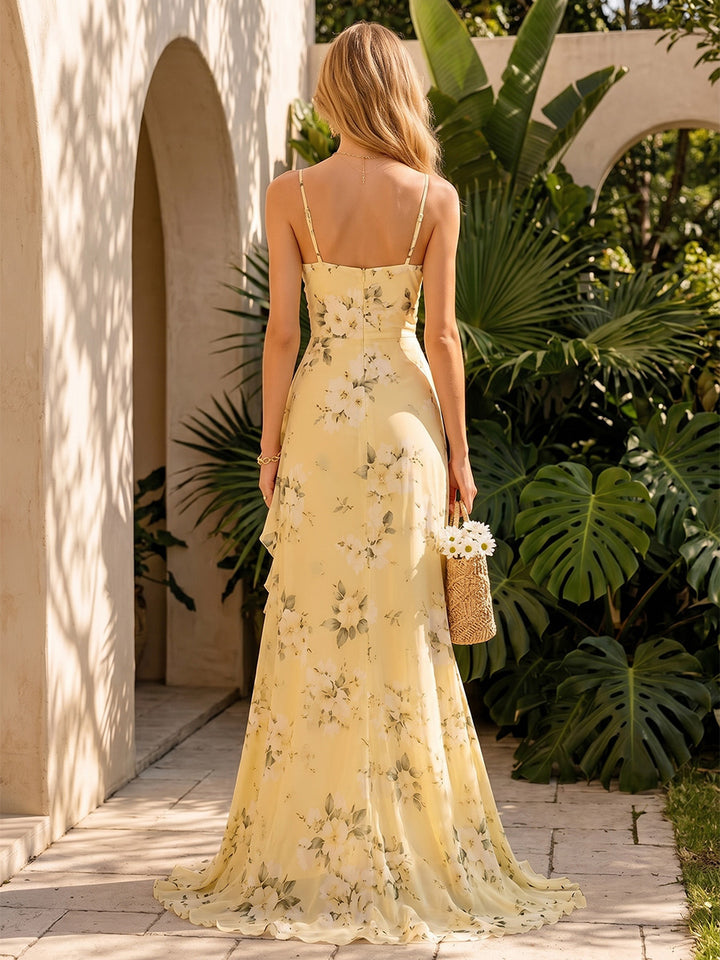 Chiffon Mermaid Sweetheart Ruched Ruffles Formal Dresses