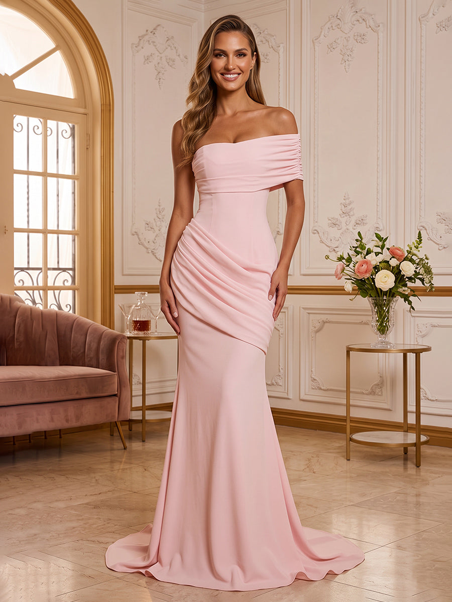 Chiffon Mermaid One Shoulder Ruffles  Formal Dresses