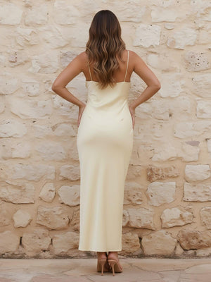 Satin Spaghetti Straps Strapless Sleeveless Bridesmaid Dresses