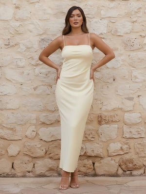 Satin Spaghetti Straps Strapless Sleeveless Bridesmaid Dresses