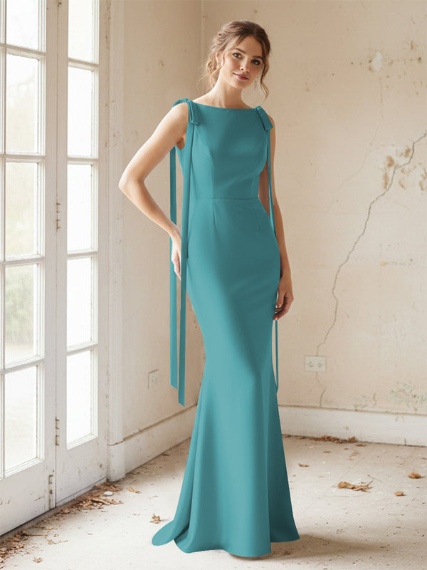 Strapless Satin Mermaid Bridesmaid Dresses for Women