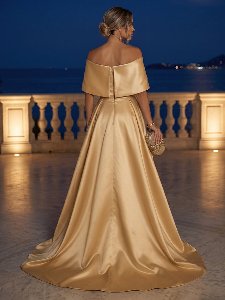 Sequin Floral A Line Off the Shoulder Glitter elegent Evening Dresses