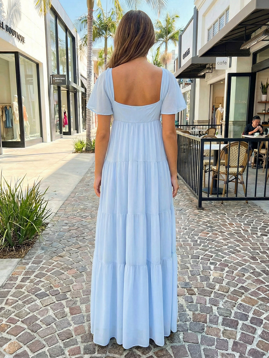Chiffon Sweetheart  A Line Pleated Wedding Guest Dresses