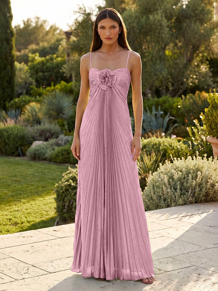 Chiffon A Line Square Neck Floor Length Formal Dresses
