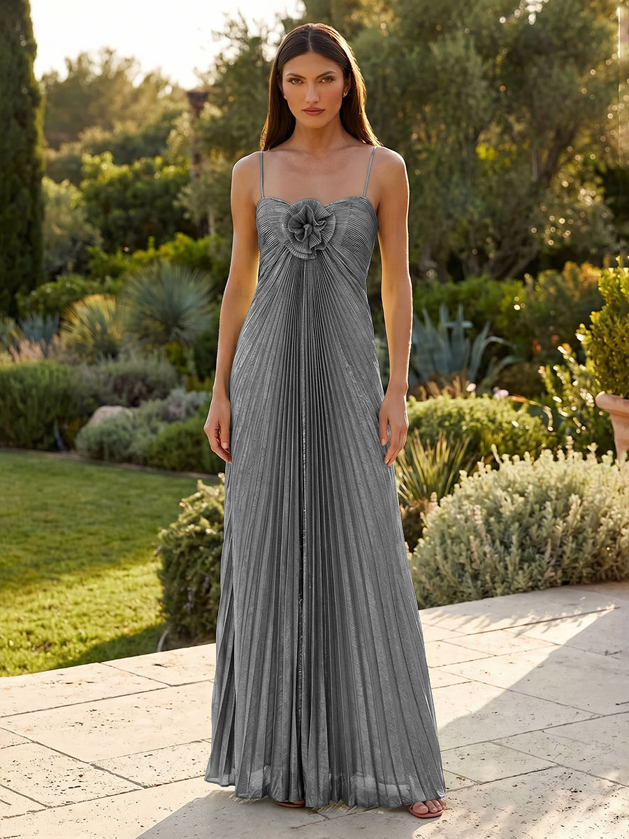 Chiffon A Line Square Neck Floor Length Formal Dresses