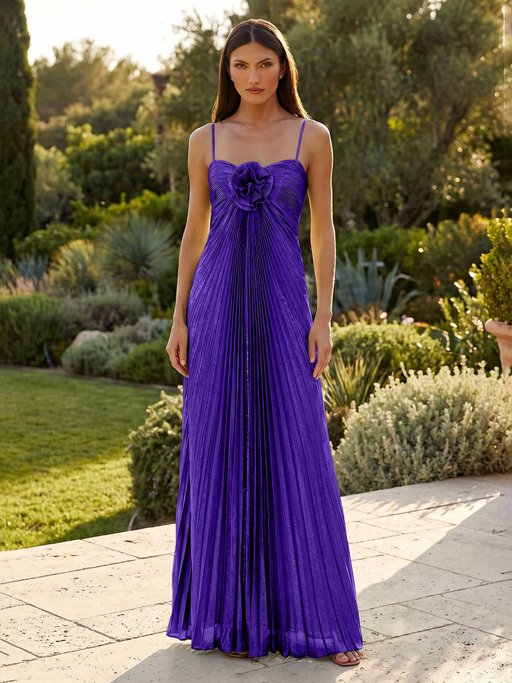Chiffon A Line Square Neck Floor Length Formal Dresses