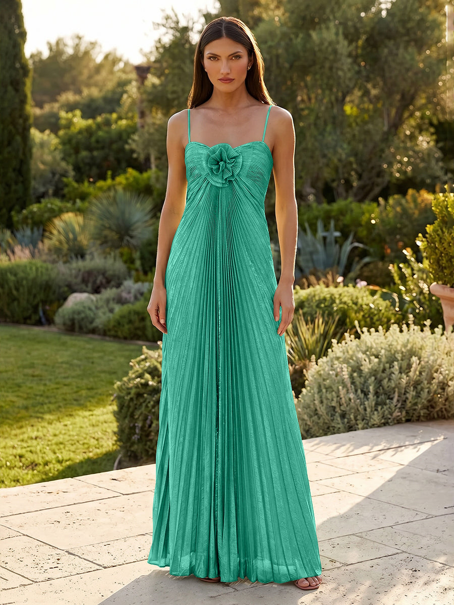 Chiffon A Line Square Neck Floor Length Formal Dresses