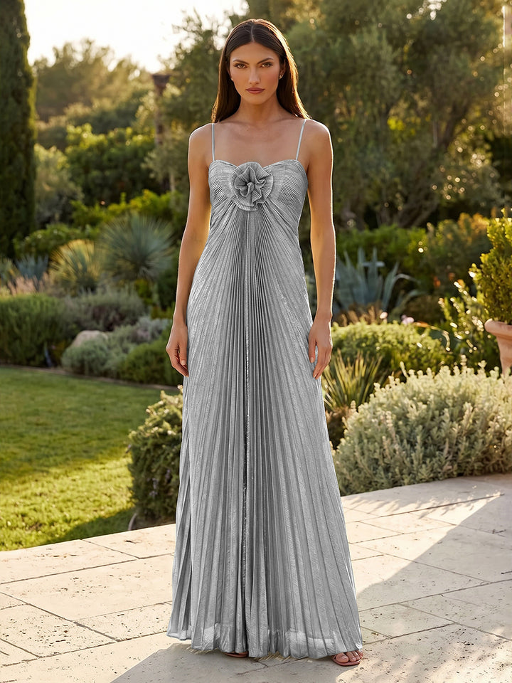 Chiffon A Line Square Neck Floor Length Formal Dresses