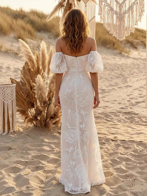 Laces Mermaid Sweetheart Long Wedding Dresses
