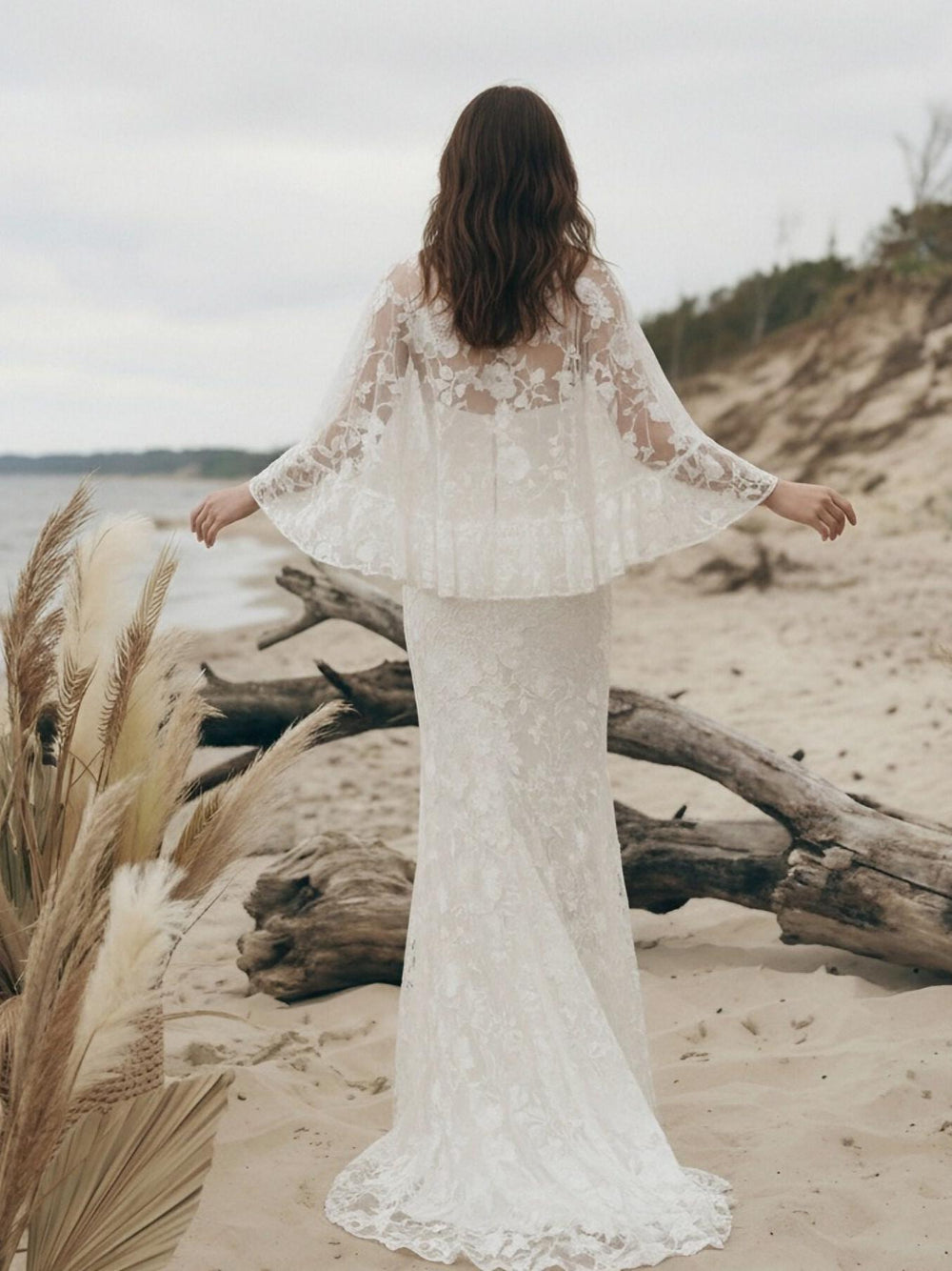 Laces Mermaid Sweetheart Long Wedding Dresses