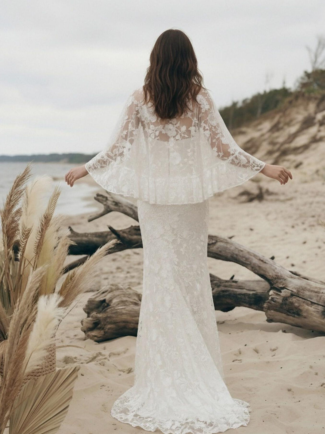 Laces Mermaid Sweetheart Long Wedding Dresses