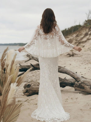 Laces Mermaid Sweetheart Long Wedding Dresses