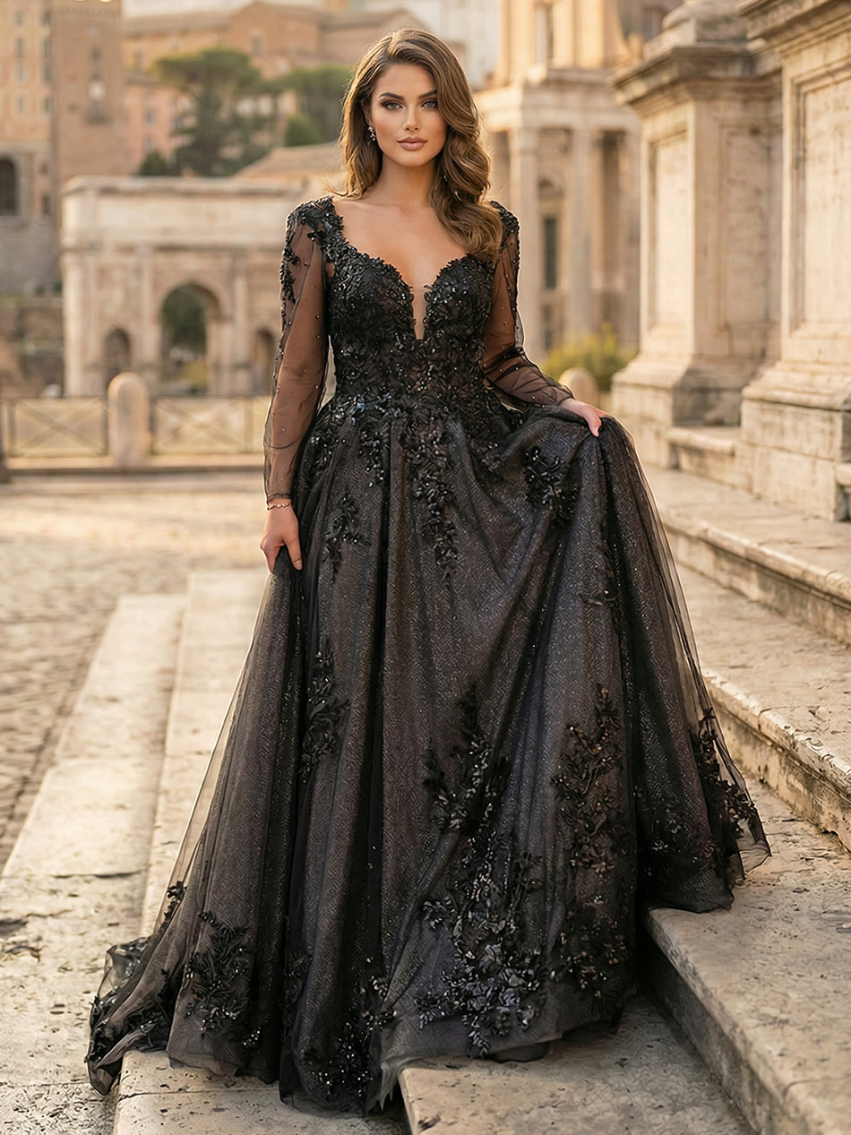 Laces A Line Sweetheart Long Wedding Dresses