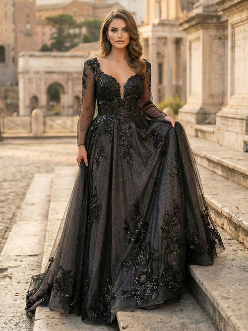 Laces A Line Sweetheart Long Wedding Dresses