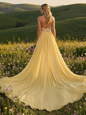 Floral V Neck Corset Mermaid Formal Prom Dresses