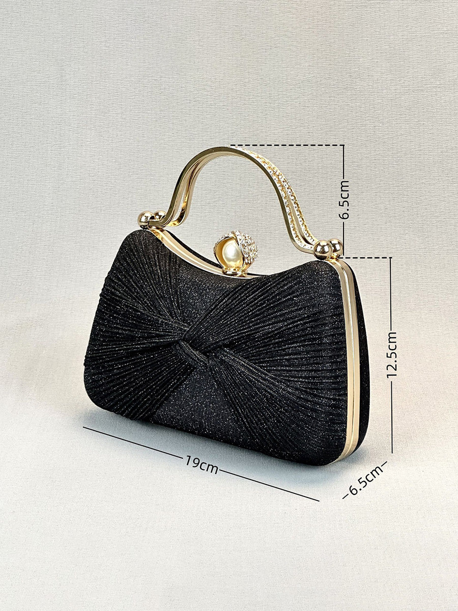 Geometric Delicated Daily Ruched Polyester Handbags