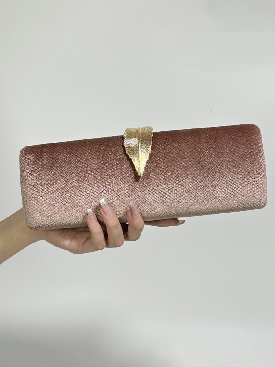 Geometric Daily Diamond Grid Leaf PU Handbags