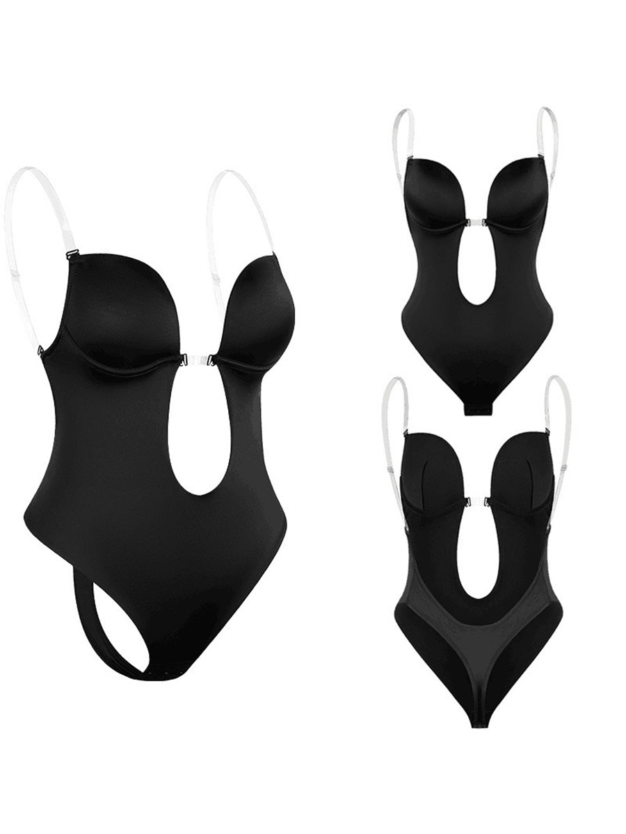High Waist Deep V Neck Tummy Control Butt Lifter Shaperwear for Women