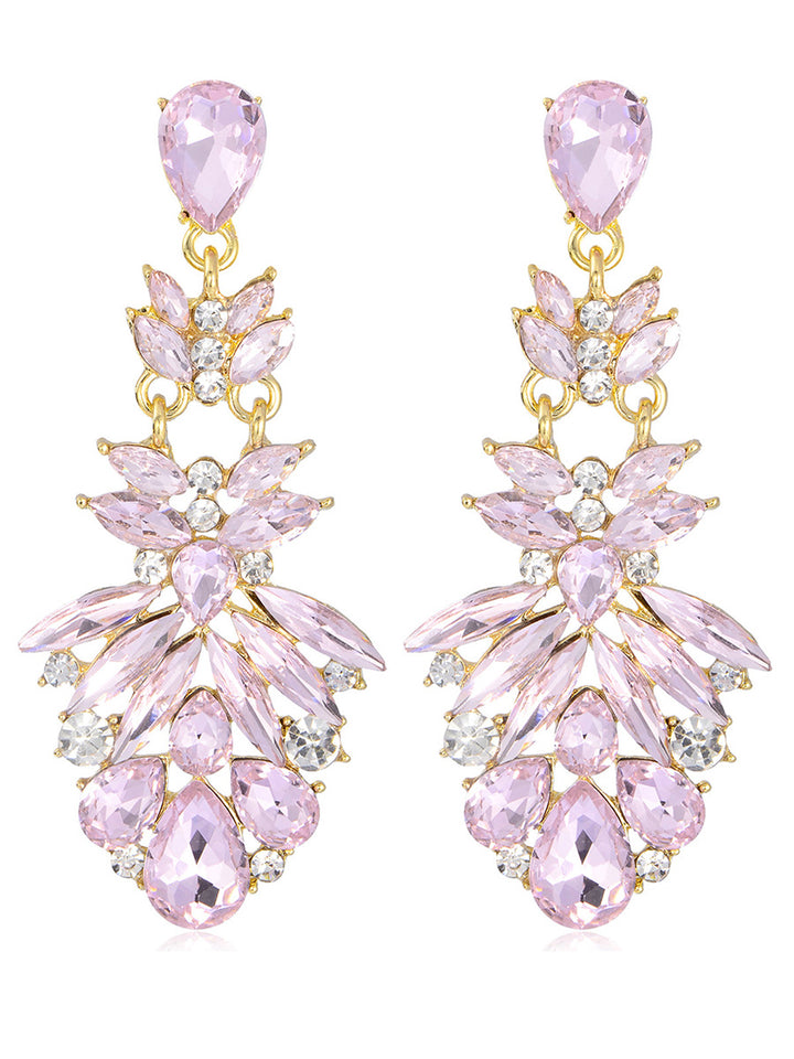 Floral Drop Sweet Flower Beadings Alloy Earrings