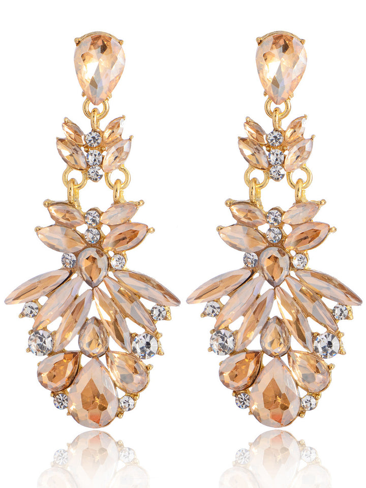 Floral Drop Sweet Flower Beadings Alloy Earrings