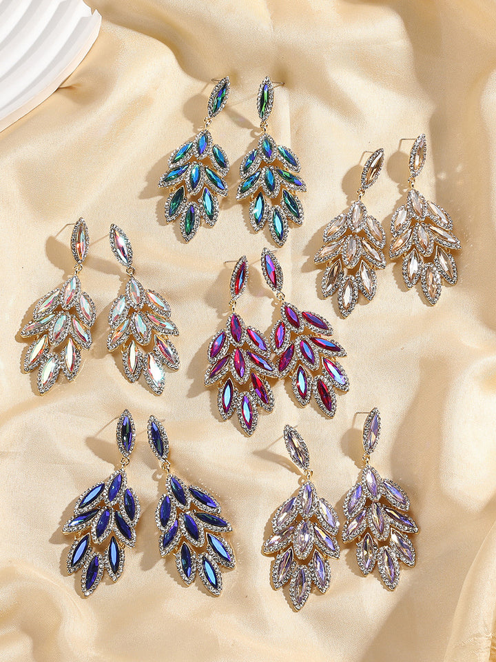 Leaf Stylish Beadings Alloy Earrings
